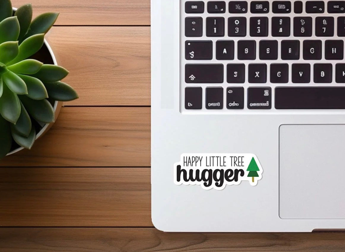 Happy Little Tree Hugger Sticker