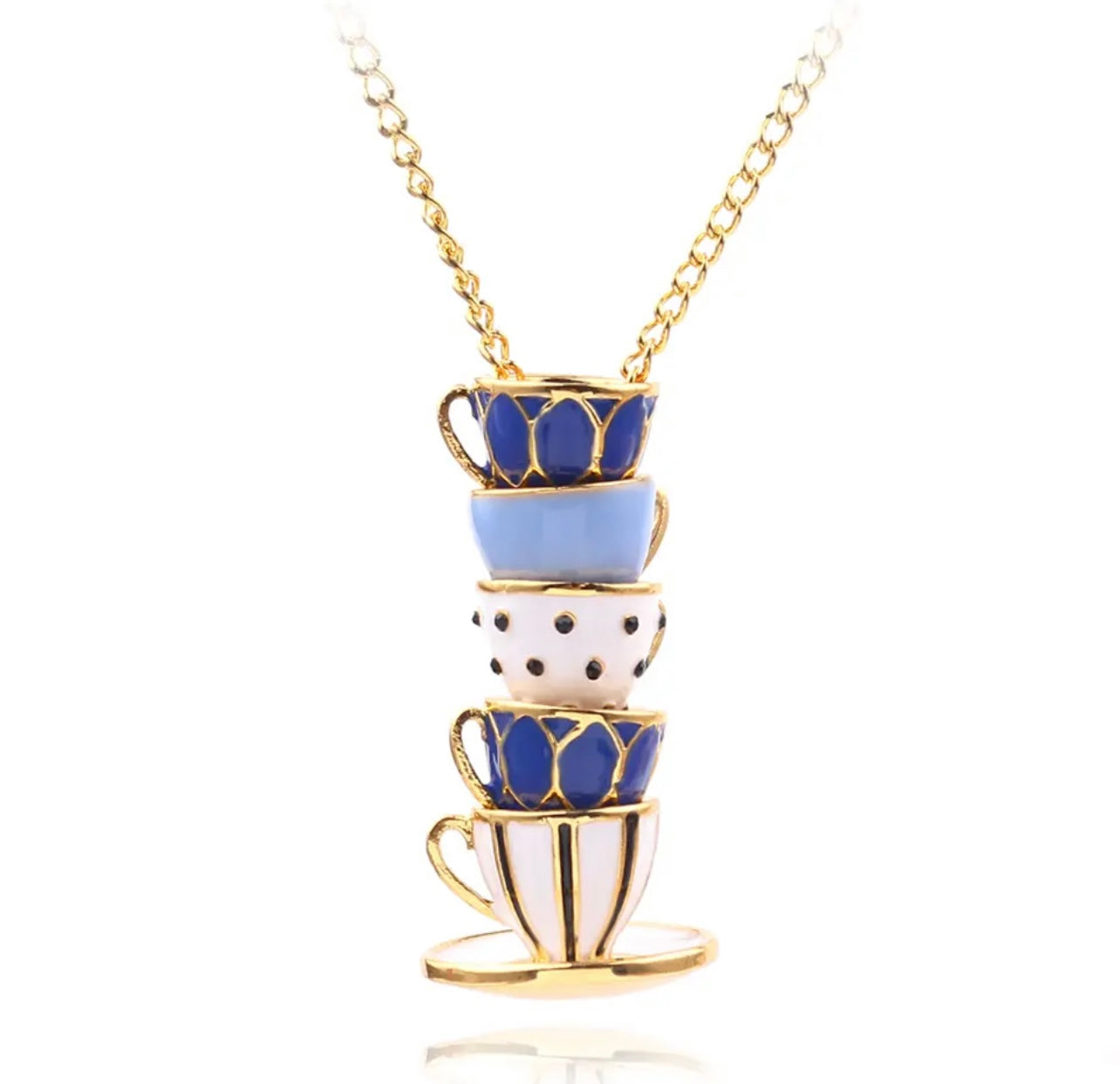 Mad Hatter Tea Cup Necklace