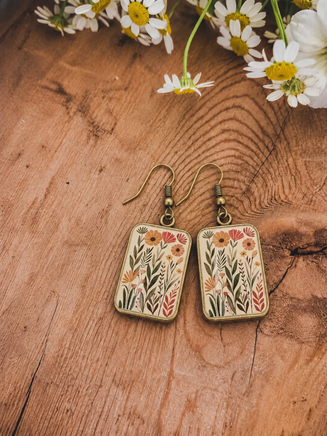 Autumn Meadow Wildflower Earrings