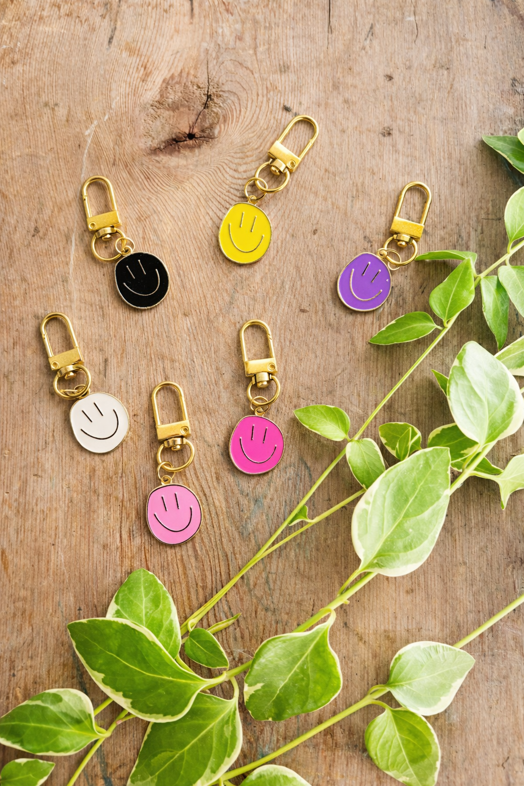 Adorable Colorful Smiley Key Chains – Rooted Home Goods