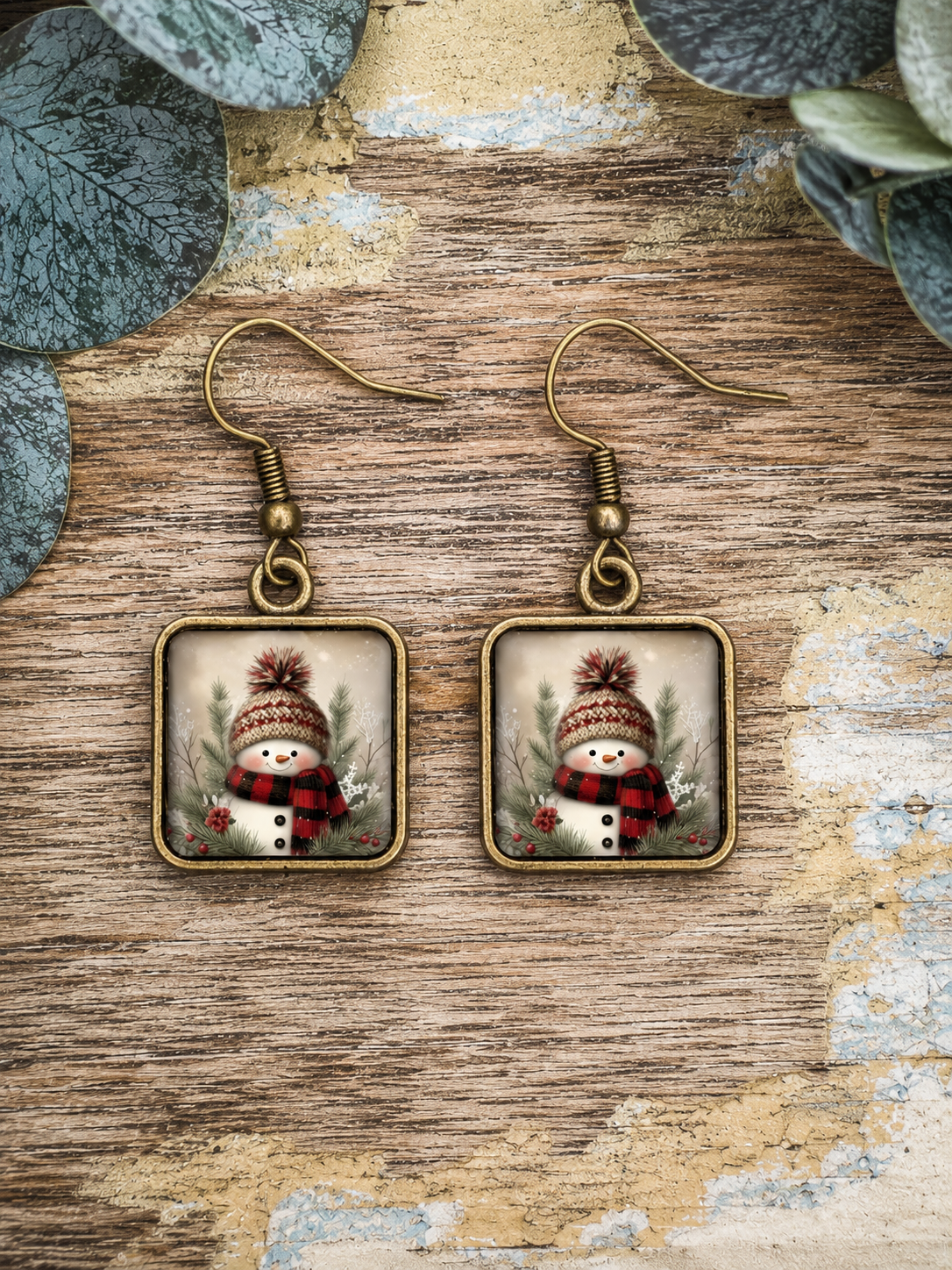 Cozy Little Snowman Earrings