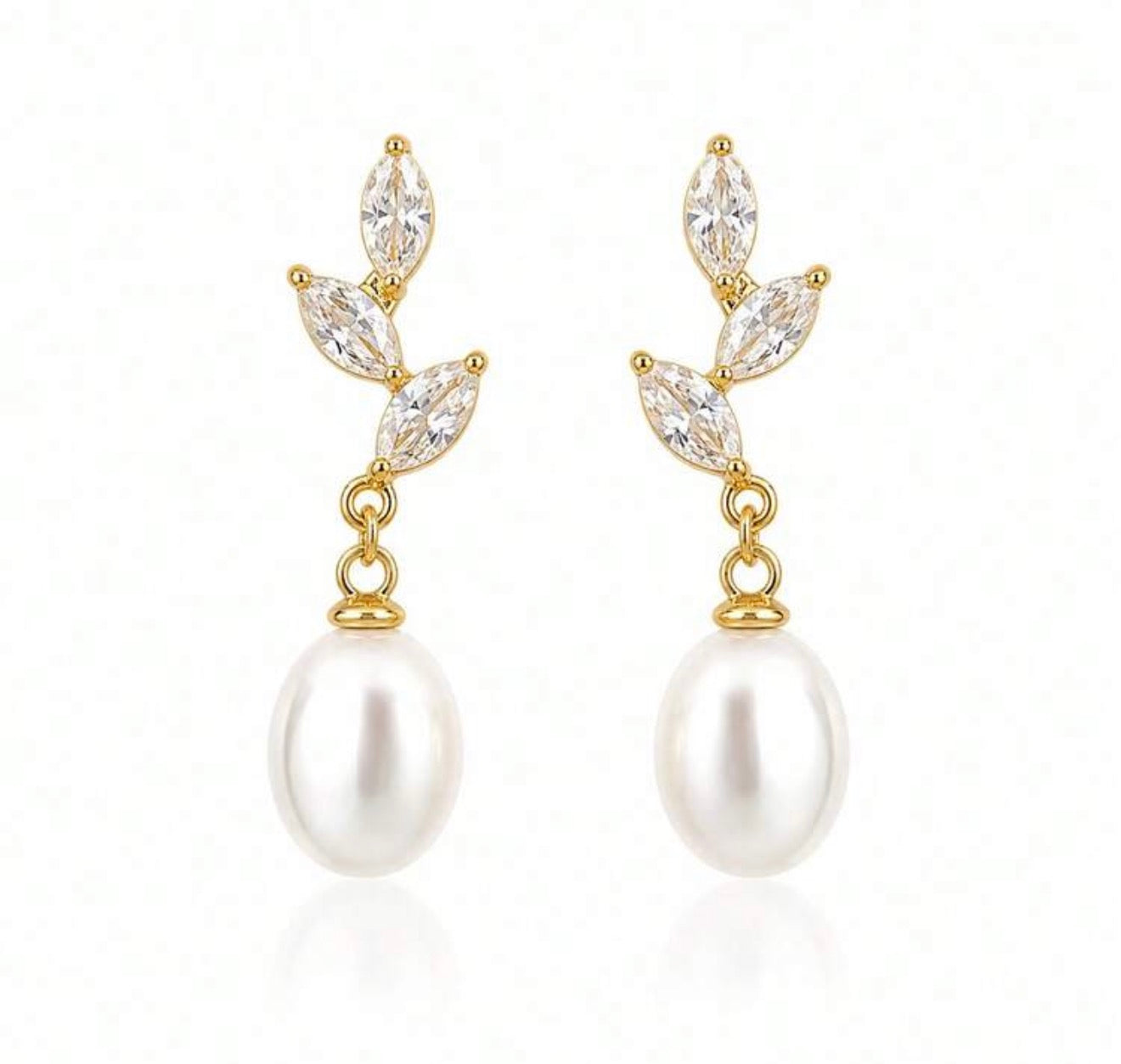 Pearl Blossom Drop Earrings