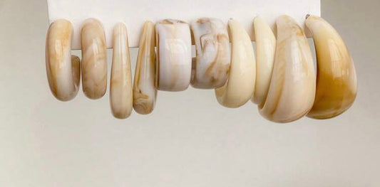 Beautiful Acrylic Hoop Earring Set of 5