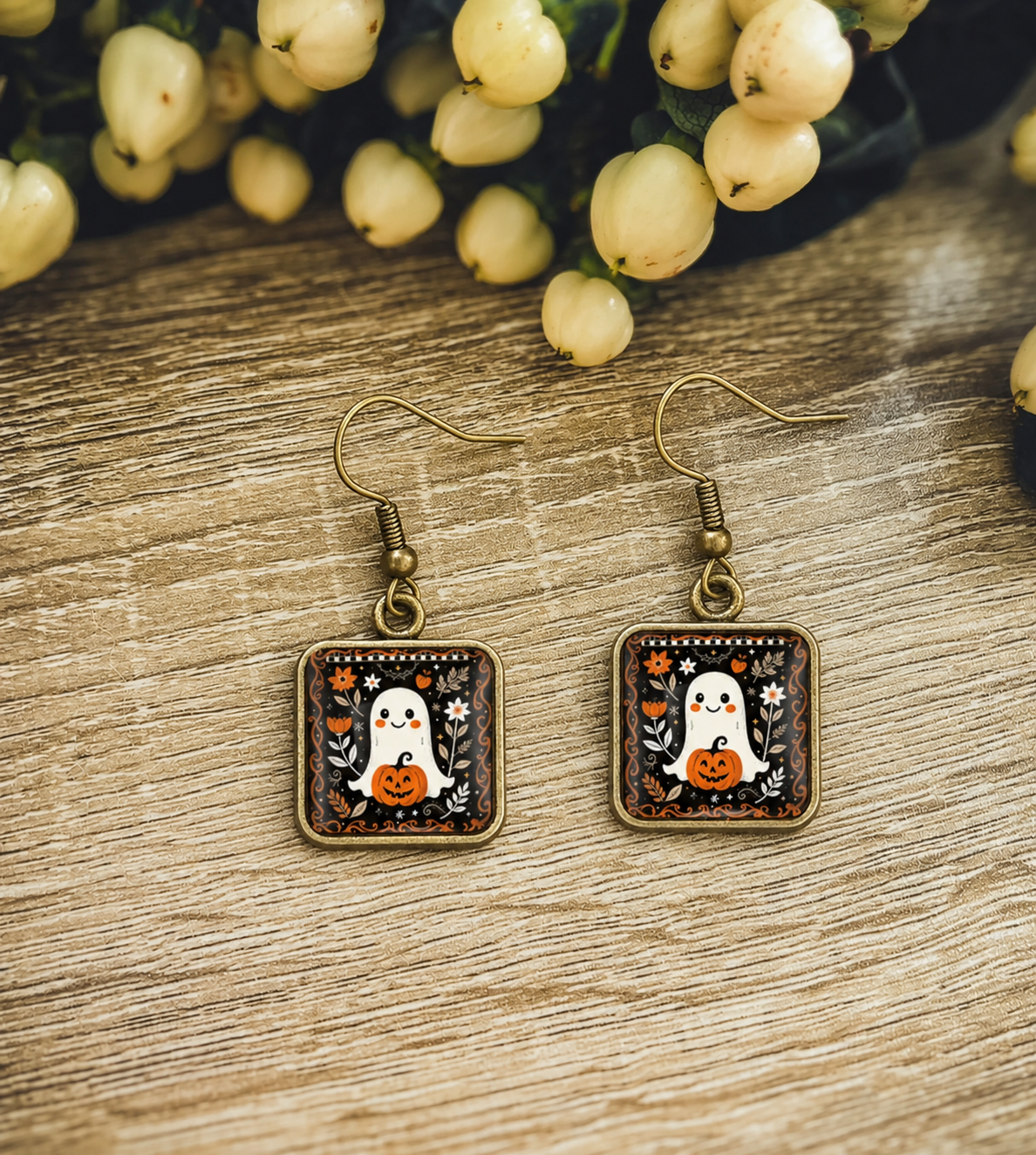 Pumpkin Pal Ghost Earrings
