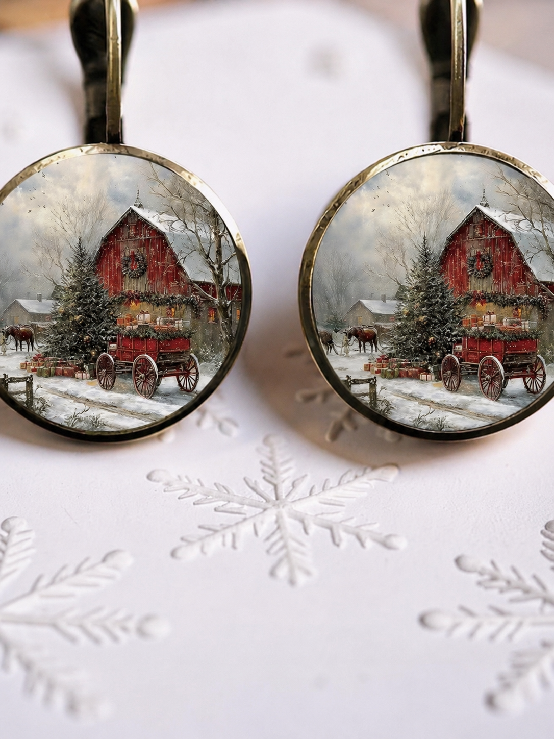 Christmas on the Farm Earrings
