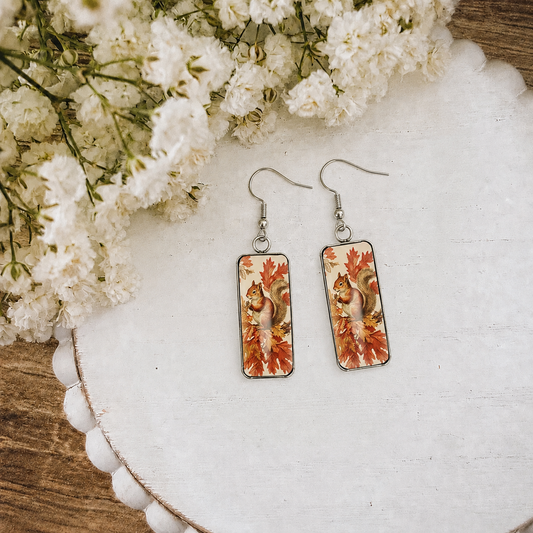 Autumn Squirrel Earrings