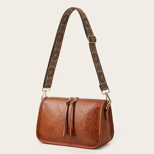Bohemian Wide Shoulder Strap Crossbody Bag