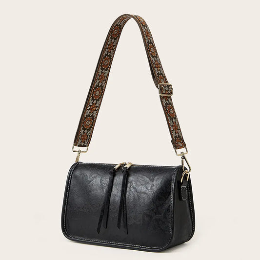 Bohemian Wide Shoulder Strap Crossbody Bag