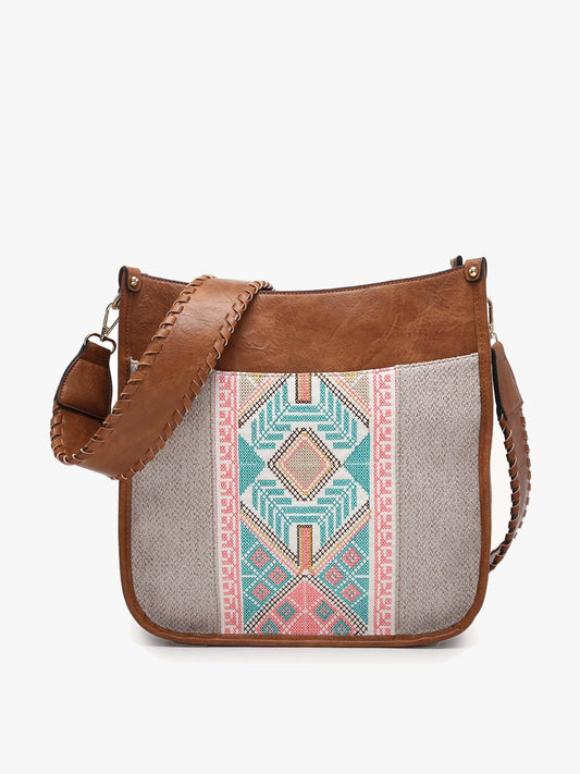 Sadie Aztec Embroidered Satchel Purse