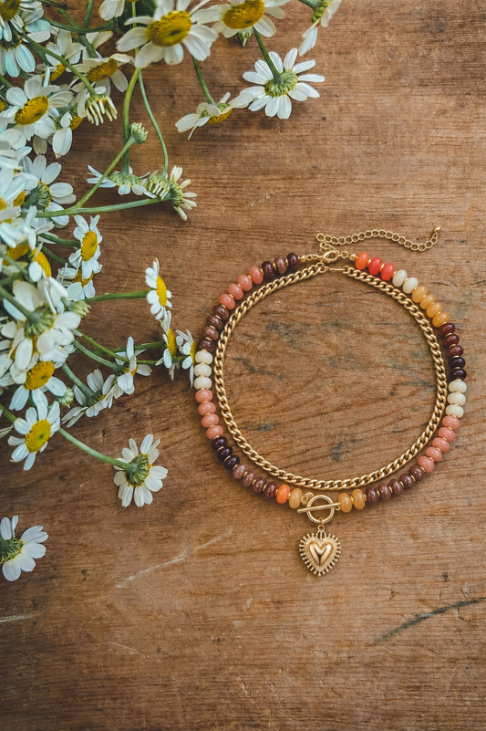 Autumn Heart Layered Necklace