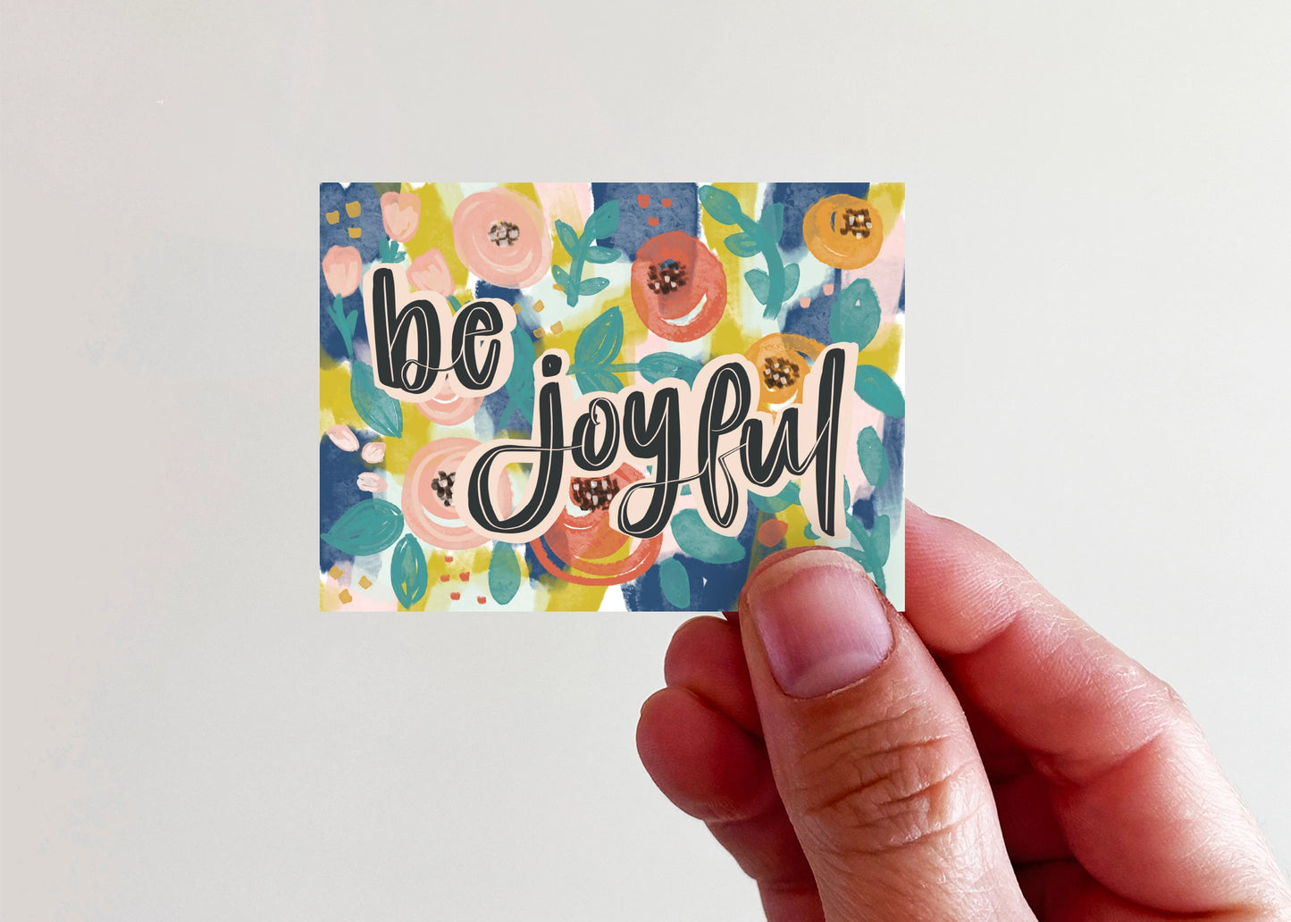 Be Joyful Floral Vinyl Sticker