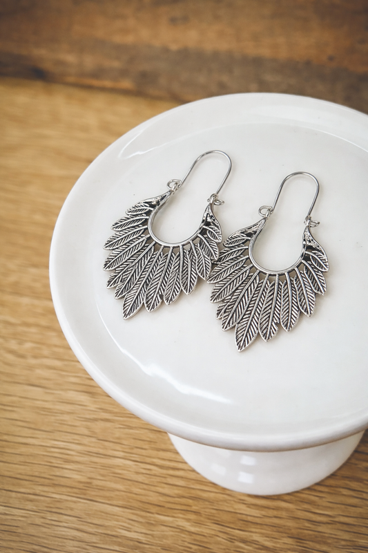 Beautiful Boho Silver Drop Earrings