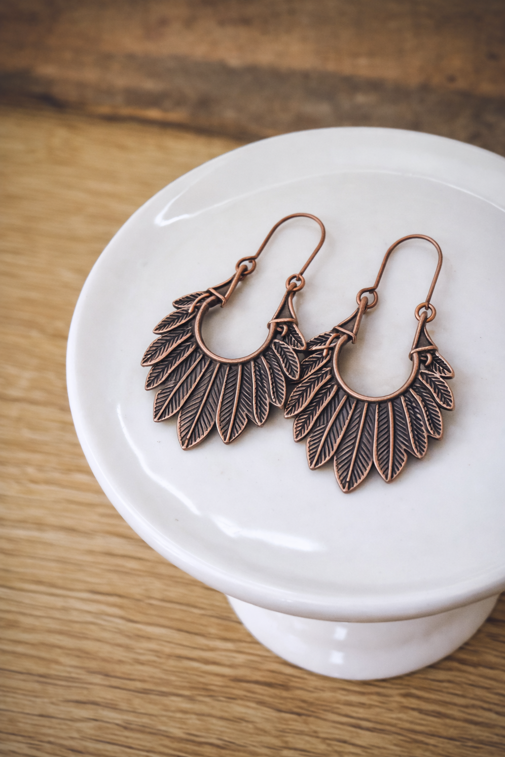 Beautiful Boho Copper Drop Earrings