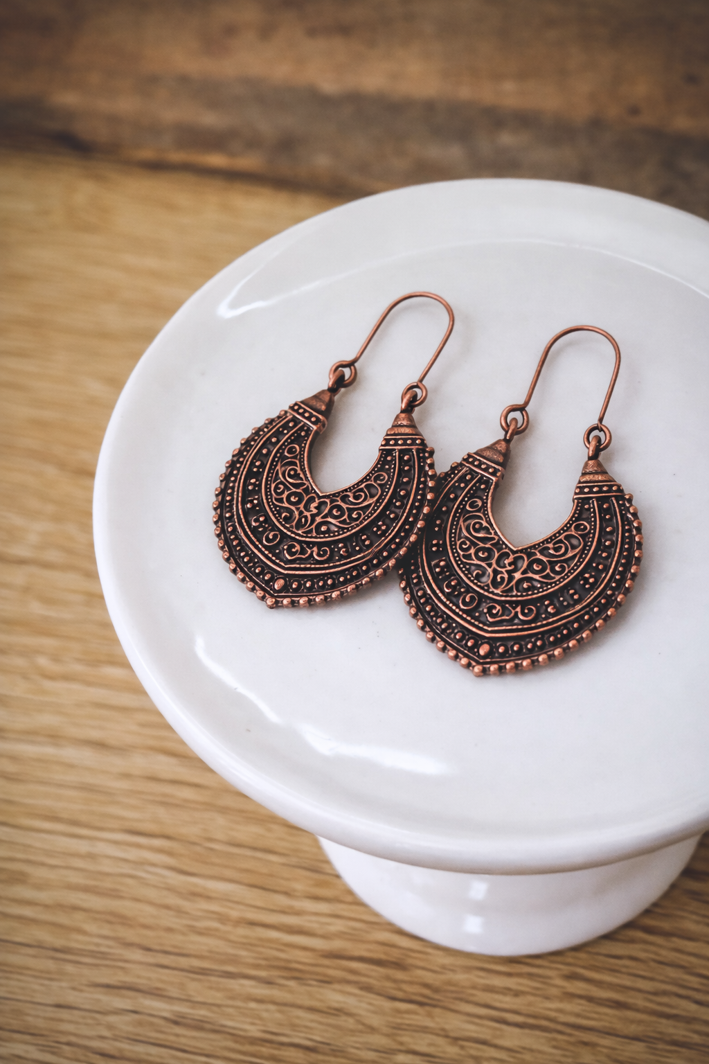 Beautiful Boho Copper Drop Earrings