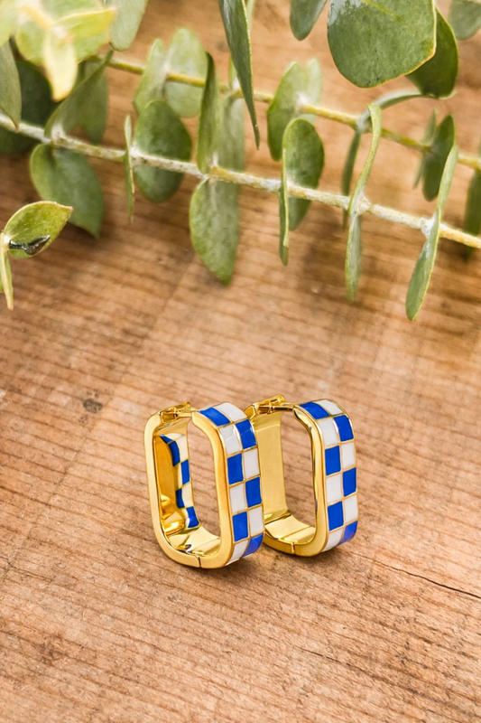 Adorable and Fun Blue and White Checkered Huggies