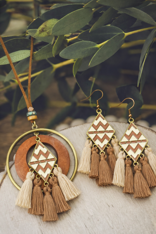 Beautiful Boho Necklace and Earring Set