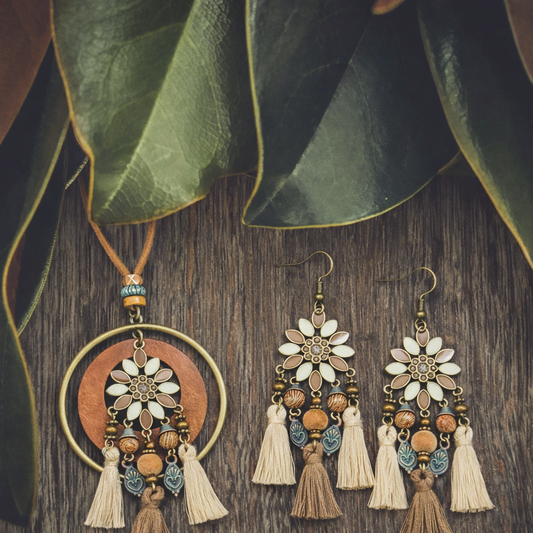 Beautiful Boho Necklace and Earring Set
