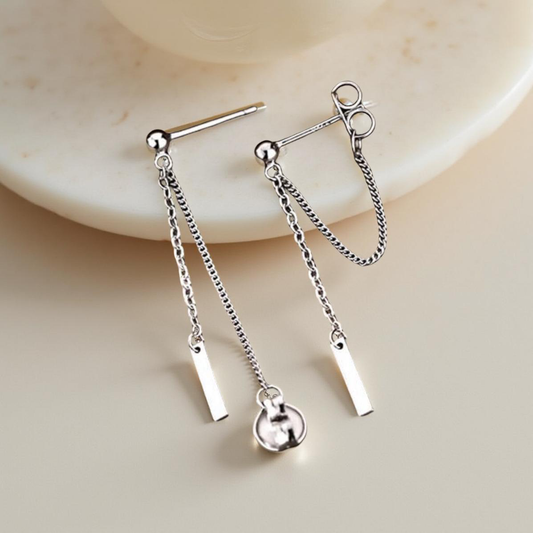 Beautiful Silver Chain Earrings