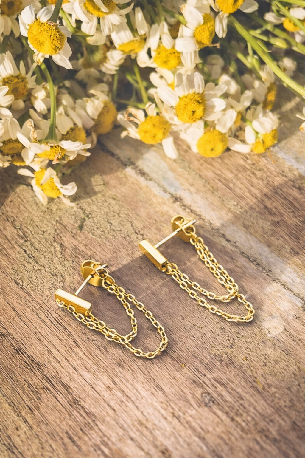 Beautiful Gold Chain Earrings