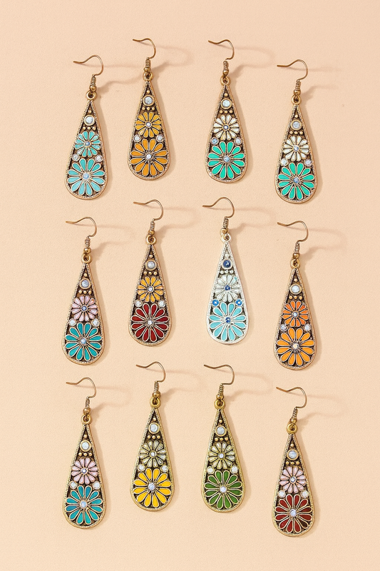 Beautiful Colorful Drop Earrings