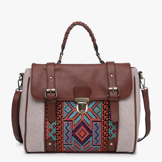 Sedna Aztec Embroidered Satchel Purse