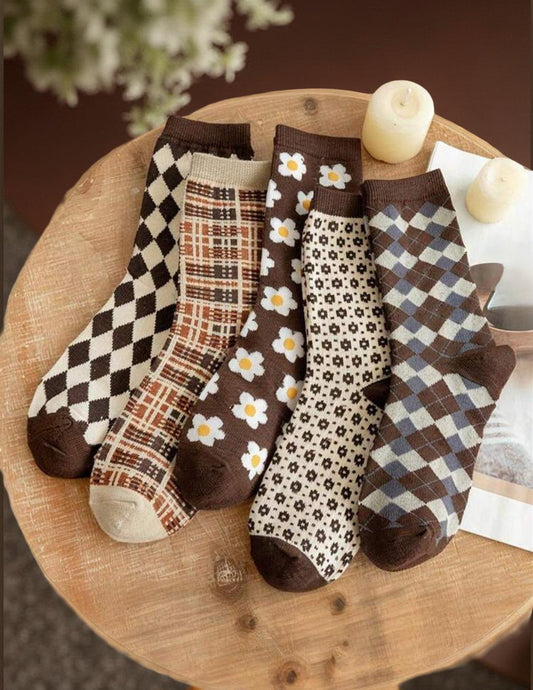 Adorable 5 Pair Women’s Socks