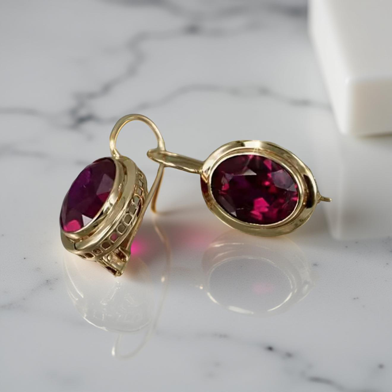 Beautiful Burgundy Crystal Earrings