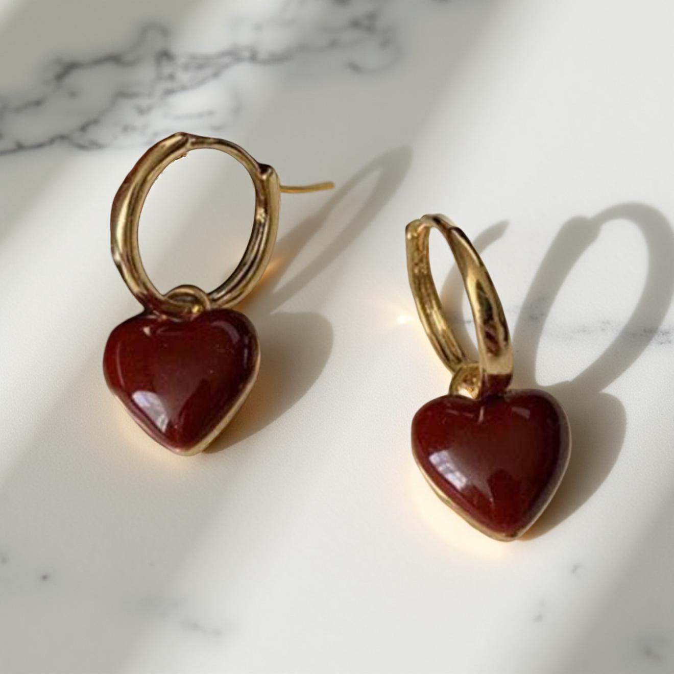 Adorable Gold and Red Heart Huggies (Copy)