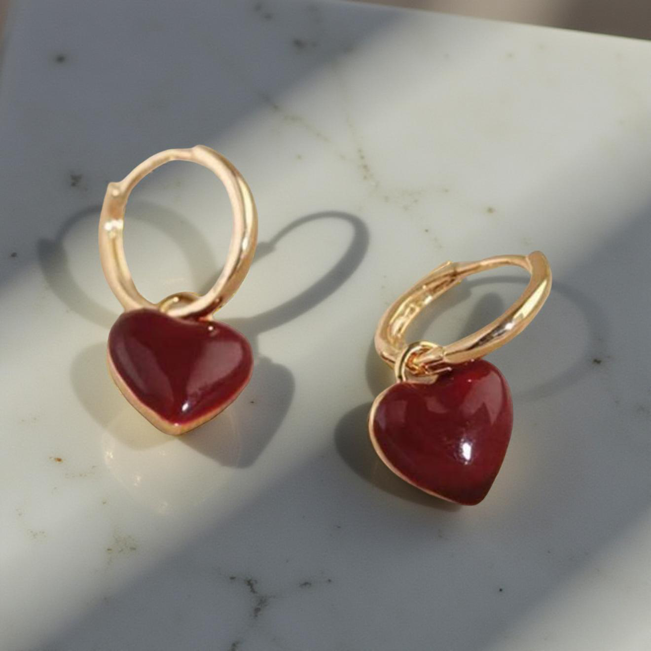 Adorable Gold and Red Heart Huggies (Copy)