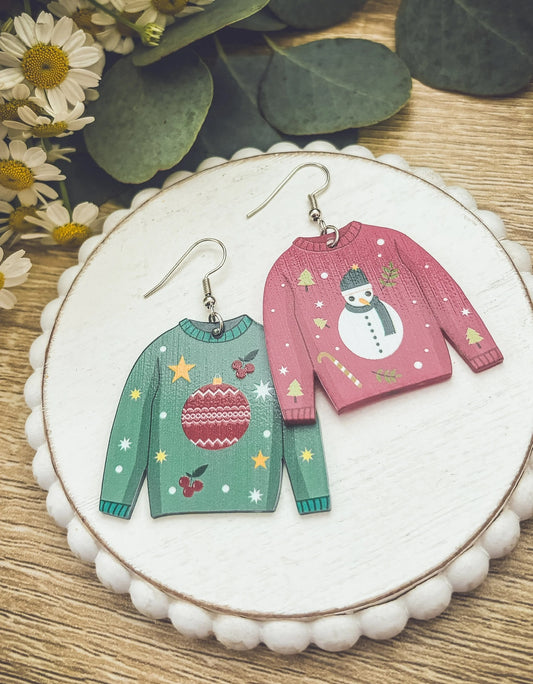 Adorable Christmas Sweater Earrings