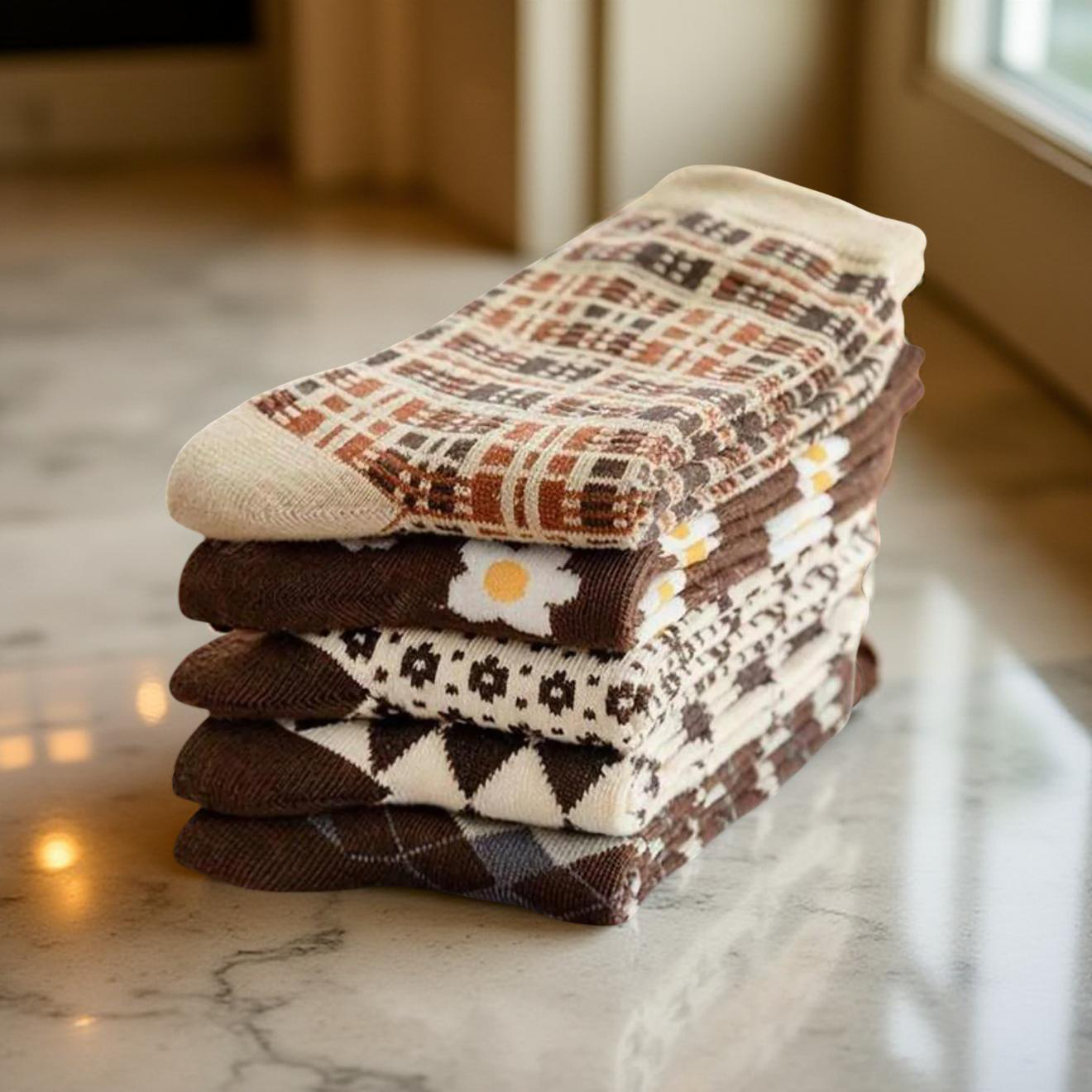 Adorable 5 Pair Women’s Socks