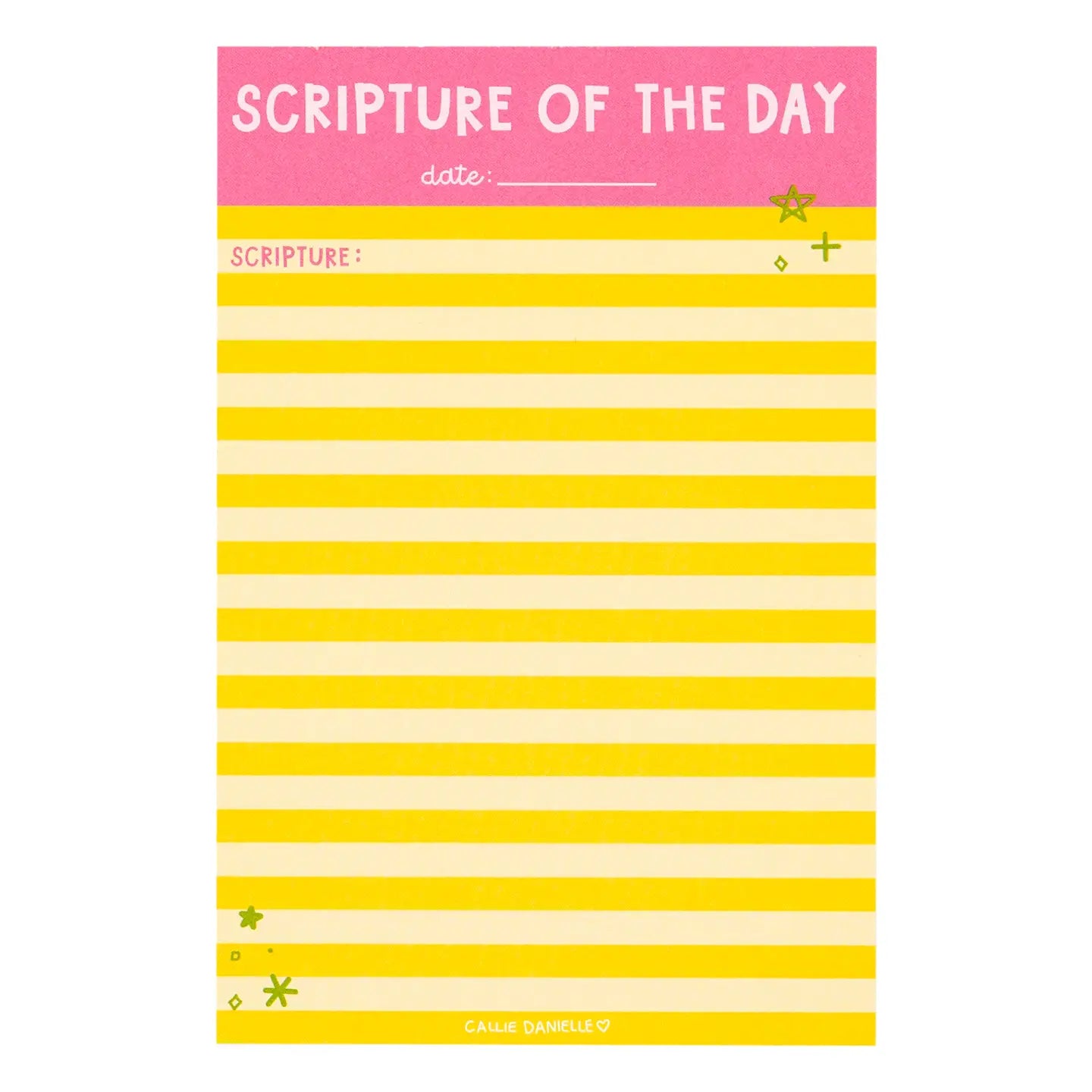 Scripture of the Day Yellow Notepad