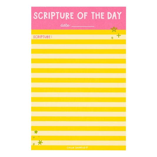 Scripture of the Day Yellow Notepad