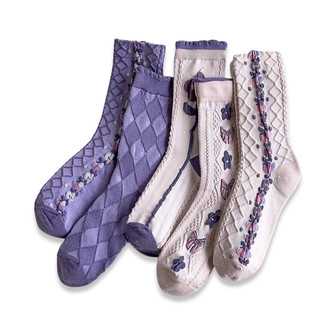 Adorable 5 Pair Socks