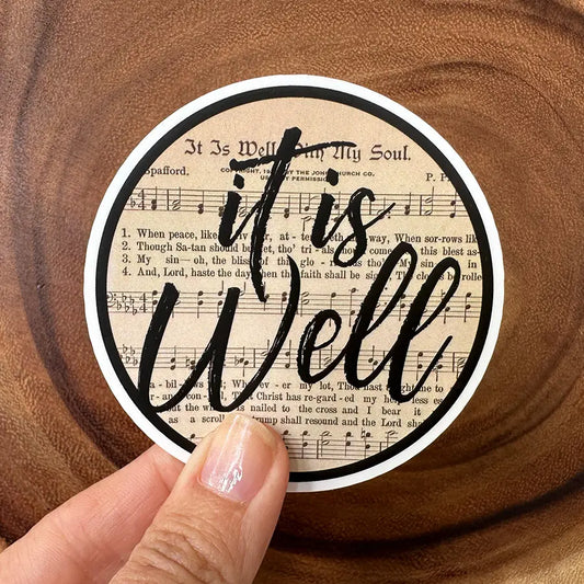 It Is Well with My Soul (Nostalgic) | Christian Hymn Sticker