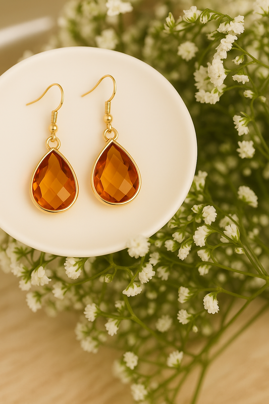 Beautiful Gem Drop Earrings