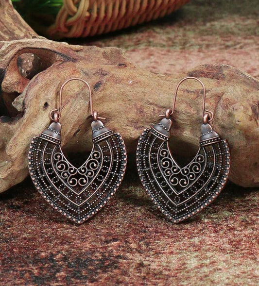 Beautiful Boho Copper Drop Earrings