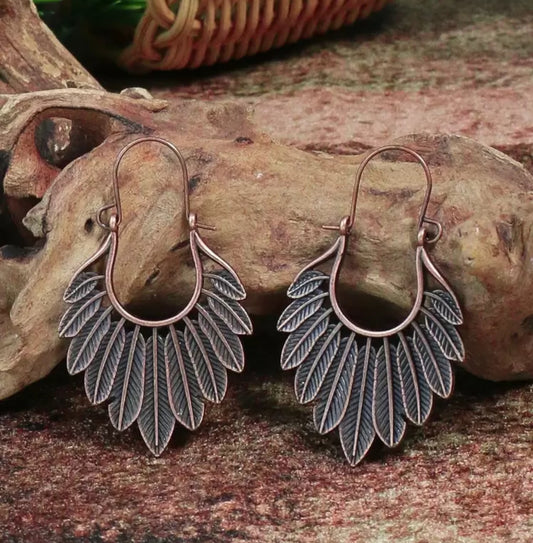Beautiful Boho Copper Drop Earrings