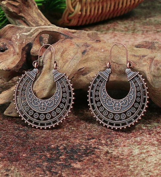 Beautiful Boho Copper Drop Earrings