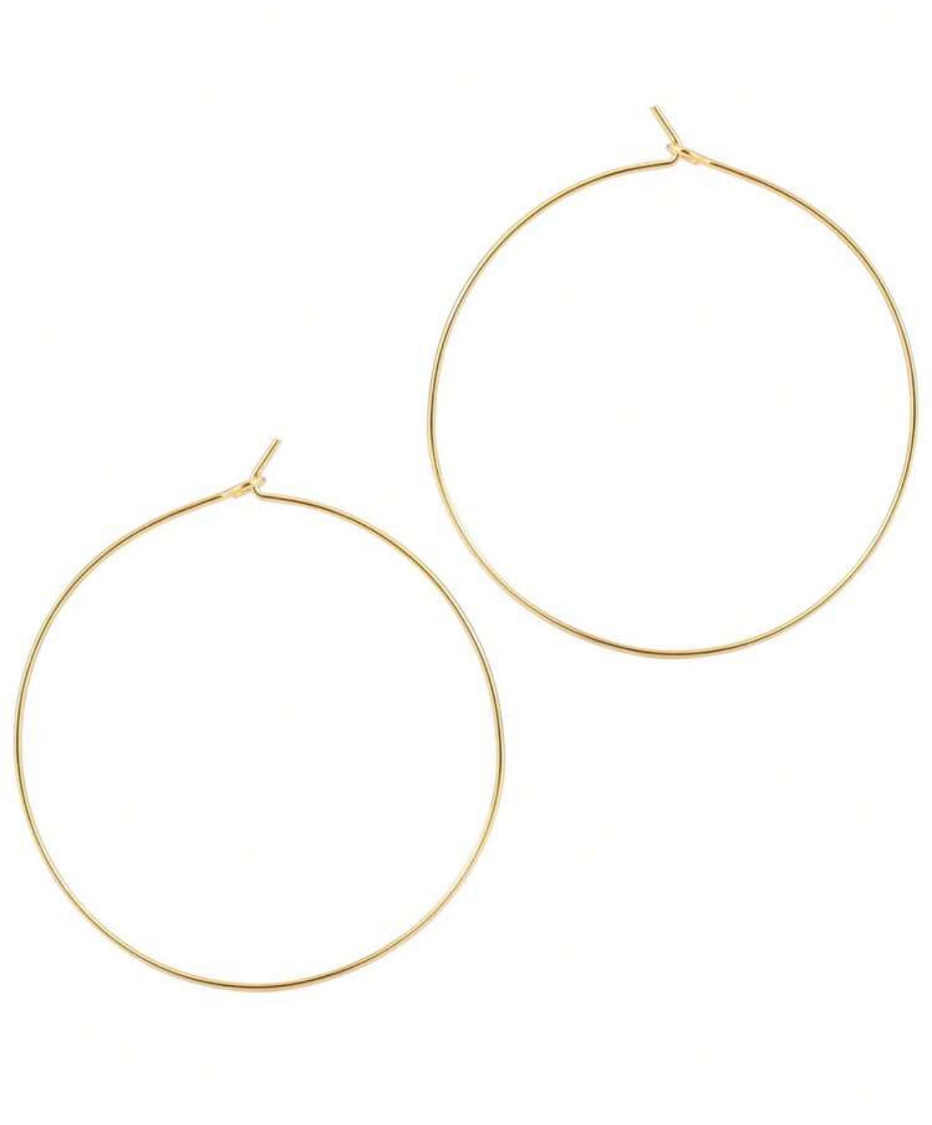 Beautiful Gold Thin Hoop Earrings