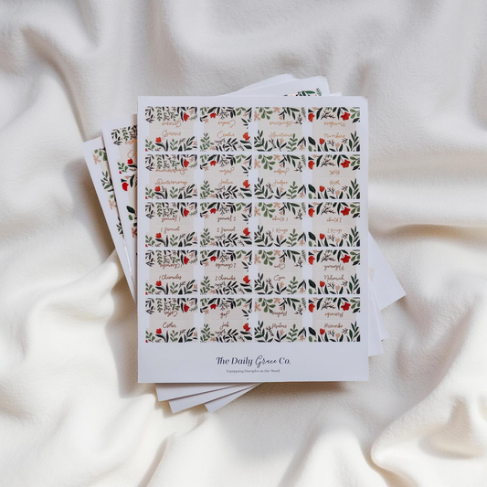 Rust Floral Bible Tabs