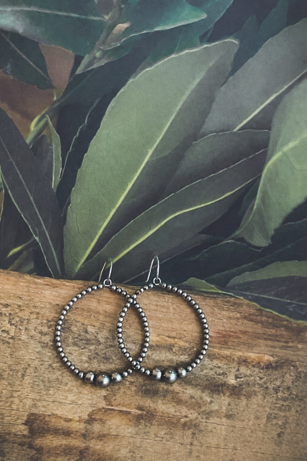 Beautiful Navajo Pearl Hoop Earrings