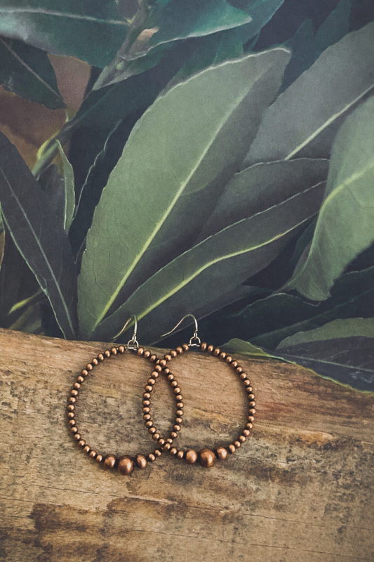 Beautiful Navajo Pearl Hoop Earrings